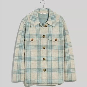Madewell Boiled Wool Shirt-Jacket in Plaid